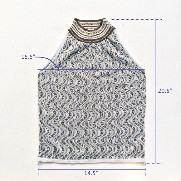 Mock-Neck Halter Sequin Knit Top | Petite - Picture 6 of 6